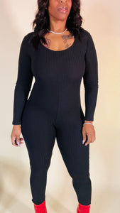 Ribbed Scoop Neck Jumpsuit