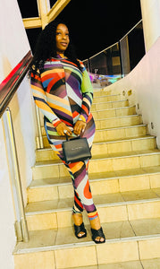 Mesh Color block Jumpsuit